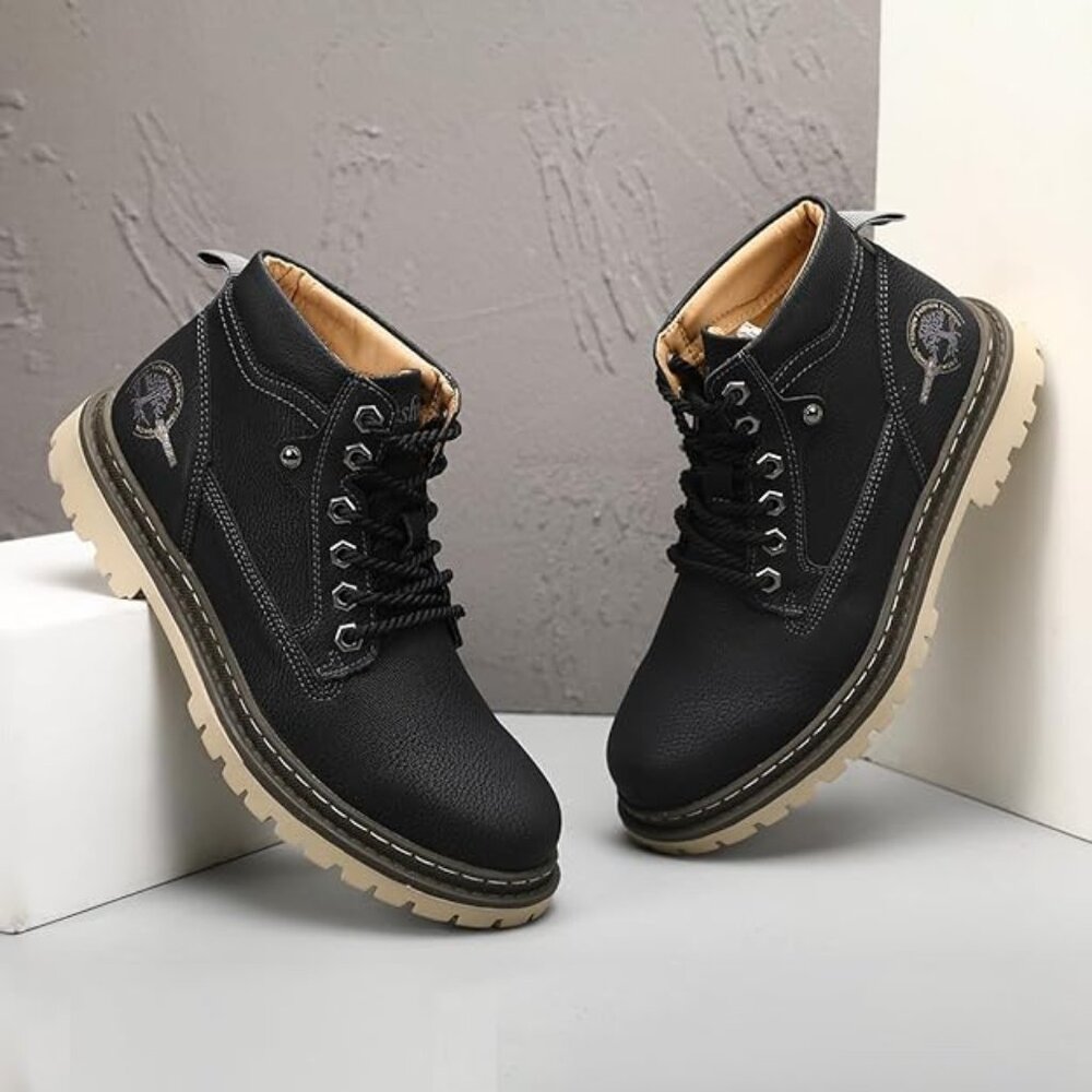 Men's Leather Chukka Boots | Lace-Up Ankle Boots for Men | Casual Comfort Boots